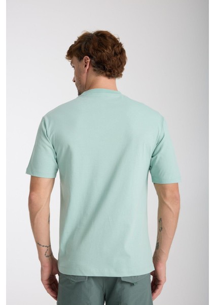 Erkek %100 Pamuk Relax Ayı Nakışlı T-Shirt