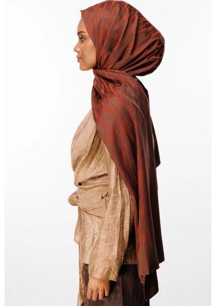 Selis Desen Çift Taraflı Şal Acı Kahve-Kahve fiyatları