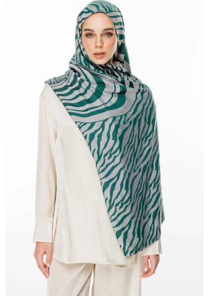 Riad Desen Çift Taraflı Şal Zümrüt-Pembe fiyatları