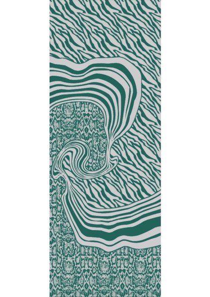 Riad Desen Çift Taraflı Şal Zümrüt-Pembe