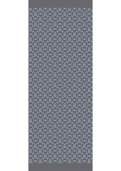 Marrakech Desen Çift Taraflı Şal Koyu Gri-Açık Mavi indirimleri