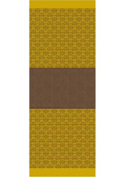 Nora Desen Çift Taraflı Şal Acı Kahve-Hardal