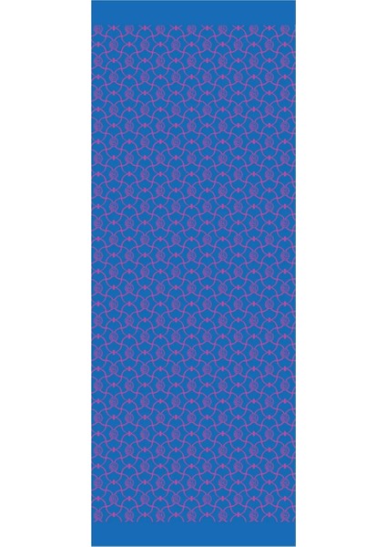 Marrakech Desen Çift Taraflı Şal Petrol Mavisi-Fuşya indirimleri