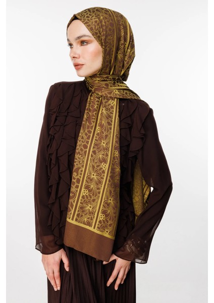 Lavin Desen Çift Taraflı Şal Acı Kahve-Somon fırsatları