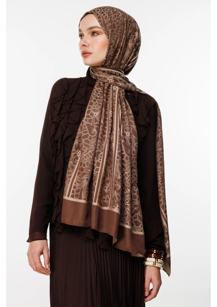 Lavin Desen Çift Taraflı Şal Acı Kahve-Bej fiyatları