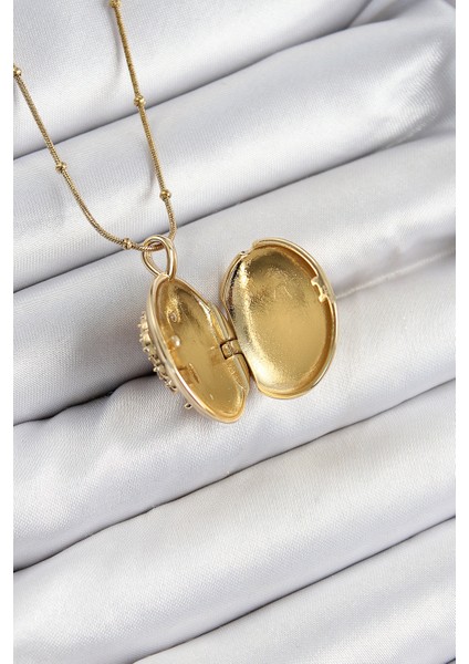 316L Çelik Zincir Açılabilir Anka Kuşu Model Zirkon Taşlı Gold Renk Kadın Kolye - Lisinya fiyatları