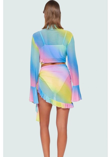 Şık V Yaka Örme Bluz Etek Plaj Takımı Yazlık Fitted Mesh Kumaş Kaliteli Işçilik Mükemmel Uyum modelleri