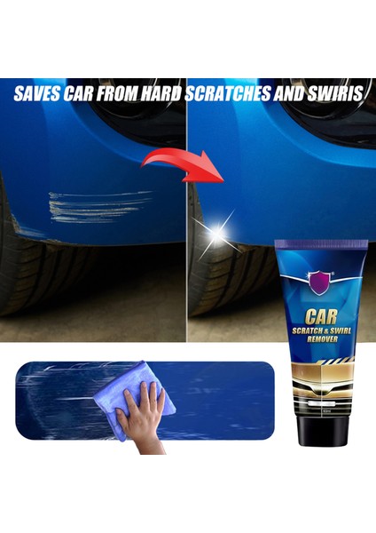 60ML Araba Çizik Girdap Sökücü Silin Parlatma Balmumu Krem Araba Vücut Boyası Çizik Onarım Bakım (Yurt Dışından)