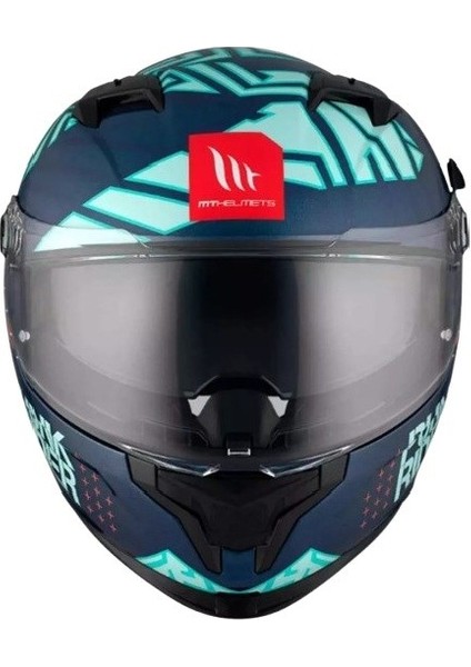 Braker Sv Punk Rider C7 Gloss Motosiklet Kaskı Parlak Mavi - Beyaz fırsatları