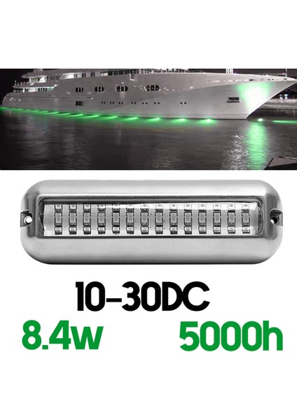 LED Tekne Işık, 42 Leds Su Geçirmez 316 Paslanmaz Çelik Sualtı Işığı Yat Tekne Transom Duba Havuzu (Beyaz Işık) (Yurt Dışından) fiyatları