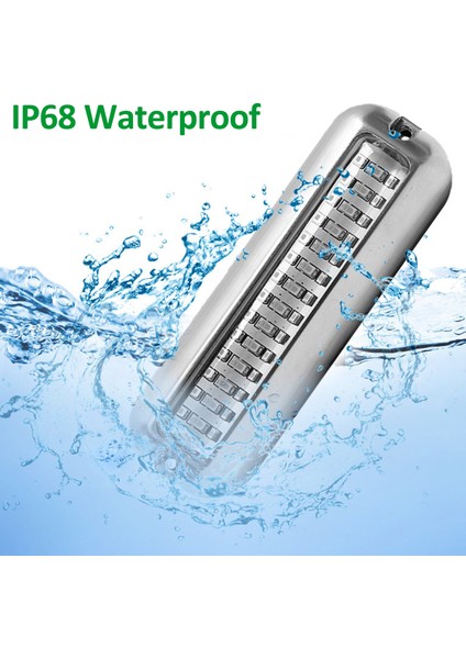 LED Tekne Işık, 42 Leds Su Geçirmez 316 Paslanmaz Çelik Sualtı Işığı Yat Tekne Transom Duba Havuzu (Beyaz Işık) (Yurt Dışından) modelleri