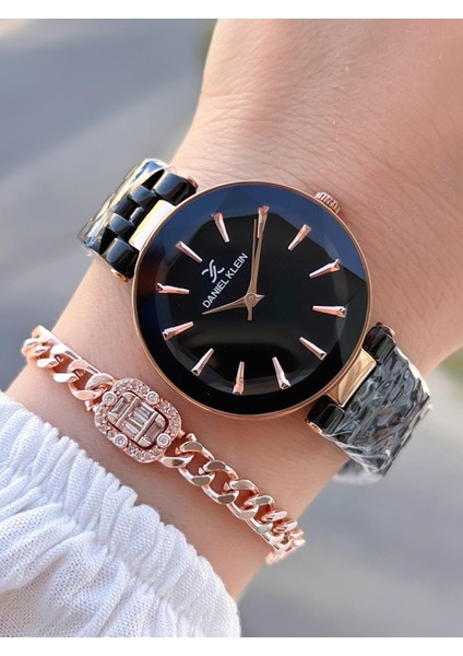 Özel Kesme Camlı 3 Atm Suya Dayanıklı 2 Yıl Garantili Kadın Kol Saati+Bileklik V92601.5