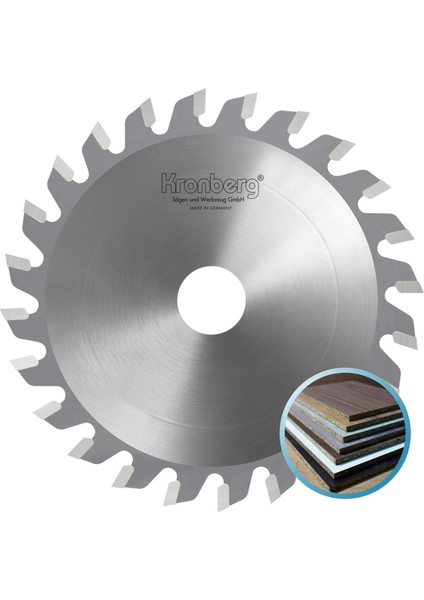 Kronberg 125X3.1/4.3X20MM 24 Konik Diş Çizici Testere Bıçağı - Tct Elmas Daire Testere (Panel Ebatlama)