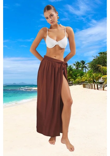 Bağlamalı Pareo Esnek Kumaş Ergonomik Kesim Su Sporları Için Şık Detaylı Yüksek Konfor