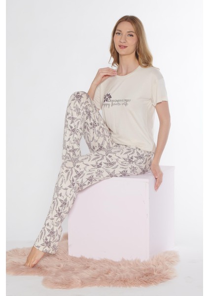 Kısa Kol Viskon Pijama Takımı Flz 88-118 fiyatları