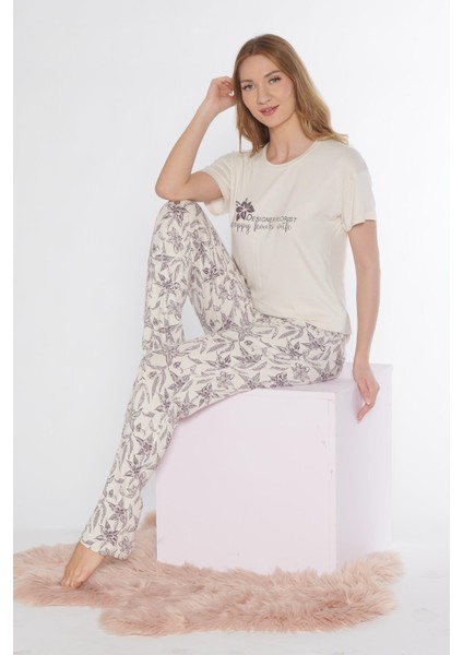 Kısa Kol Viskon Pijama Takımı Flz 88-118 fırsatları