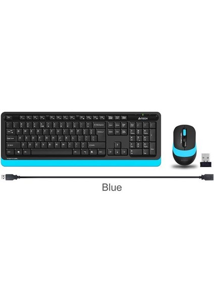 FG1010 Kablosuz Q Trk Optic Mouse Siyah/Mavi Multimedya Klavye - Mouse Set fırsatları