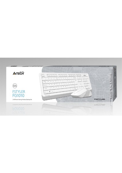 A4 Tech Fg1010 2.4G Beyaz Q Fn-Mm Klv+Optik Mouse Set