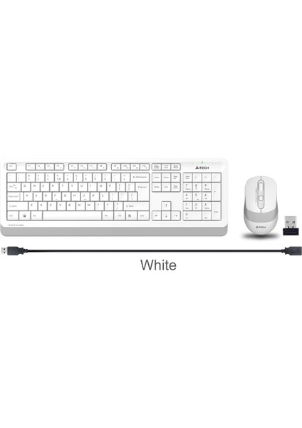 A4 Tech Fg1010 2.4G Beyaz Q Fn-Mm Klv+Optik Mouse Set