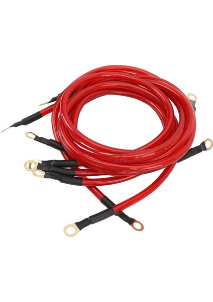 5 Adet Araba Topraklama Kablosu Kiti Geliştirmek Başlangıç Performansı Dc 0 Ila 48V Bakır Kaplı Alüminyum Pvc Araba Tekne Kamyon Suv Kırmızı (Yurt Dışından) modelleri