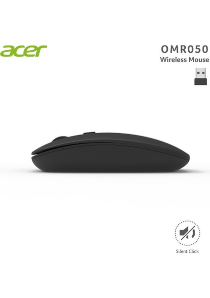 Omr050 Siyah Kablosuz Sessiz Tuşlu Mouse 1000-1200-1600 DPI fiyatları