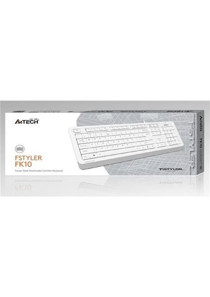 FK10 USB Kablolu Multimedia Klavye Beyaz modelleri