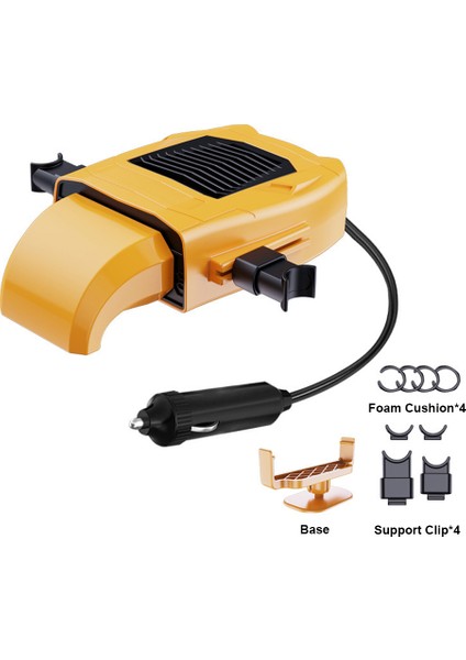 Taşınabilir Oto Kaloriferi, 12V Hızlı Isıtma Veya Soğutma Fanı ile 360 Derece Dönen Kafa, 2'si 1 Arada Buz Çözücü Isıtıcı Araba Için (Yurt Dışından) fırsatları