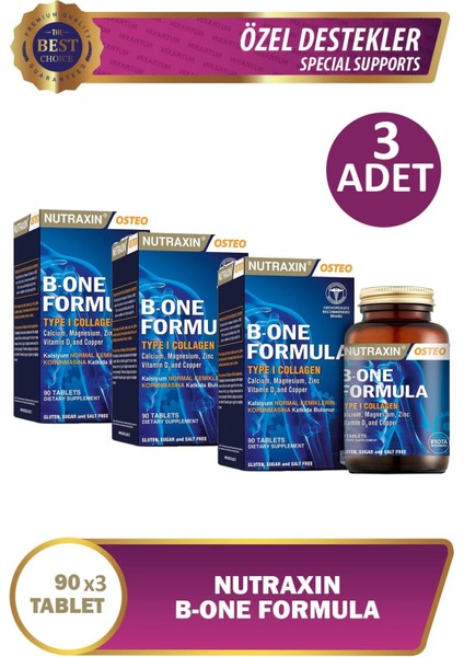Nutraxin B-One Formula 90 Tablet 3 Adet