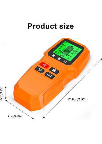 Saplama Bulucu Duvar Tarayıcı 5 In 1 Saplama Dedektörü Yüksek Çözünürlüklü LCD Ekran Tespit Etmek Için Kullanılan Ahşap Metal Tel Uyarı Fonksiyonu ile (Yurt Dışından) fırsatları