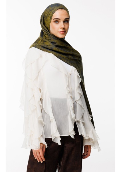 Sahra Desen Çift Taraflı Şal Lacivert-Yağ Yeşili fiyatları