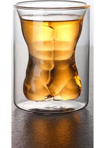 Erkek Vücut Şeklinde Bardak, Beyaz, Estetik ve Şık Tasarım