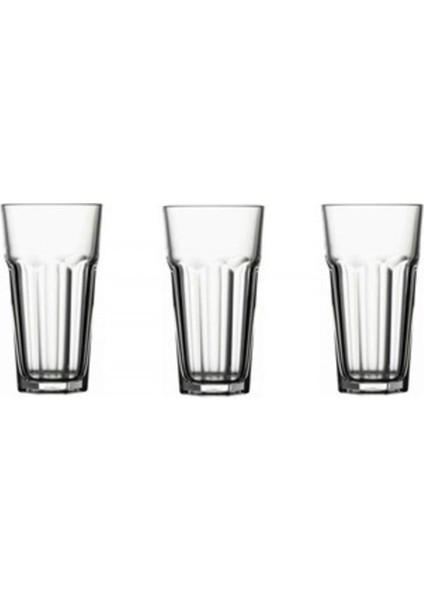 Turuncu 3'lü Şık Cam Bardak Seti, Modern ve Şık Tasarım, Ev ve Ofis Kullanımı Için Ideal