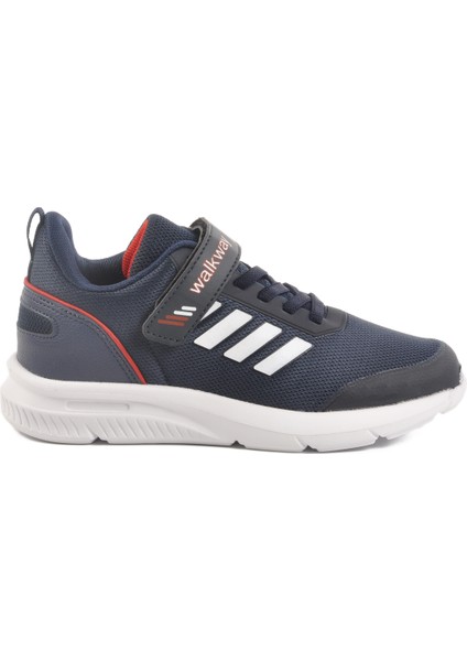 Lacivert Cırtlı Fileli Hafif Unisex Çocuk Spor Ayakkabı Fav 100 F