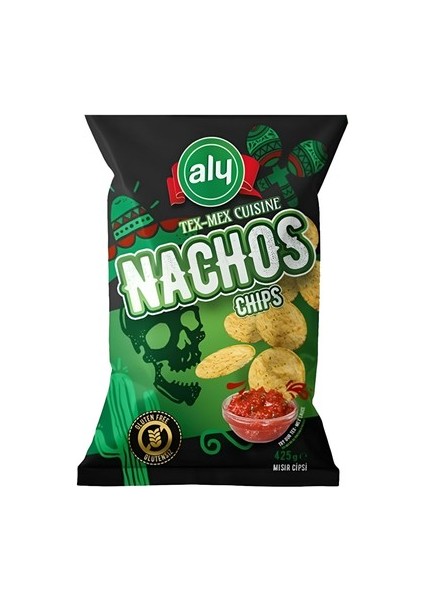 Glutensiz Nachos Cips 425 gr x 8 Adet (Koli)