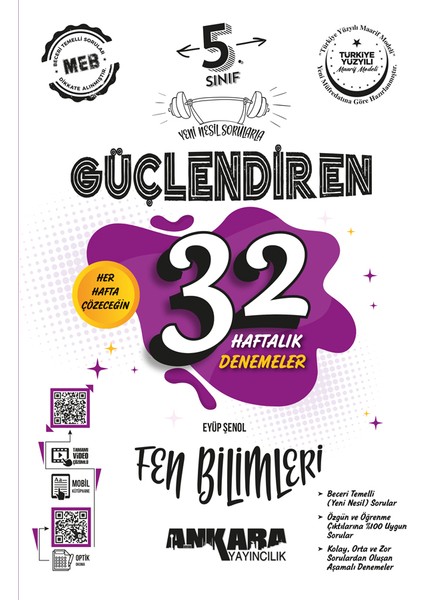 2025 5.sınıf 32 Haftalık Deneme Türkçe+Matematik+Fen Bilimleri+Sosyal 4lü Set