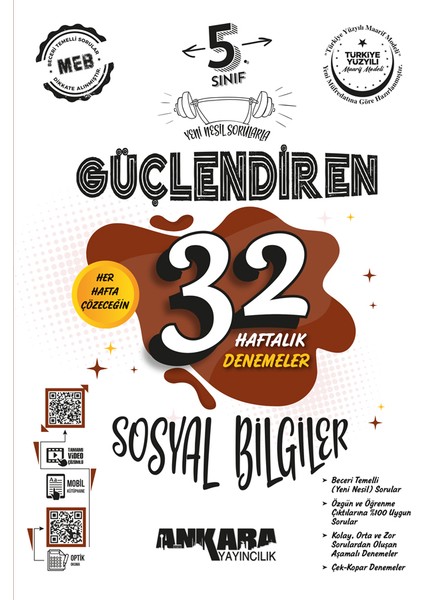2025 5.sınıf 32 Haftalık Deneme Türkçe+Matematik+Fen Bilimleri+Sosyal 4lü Set