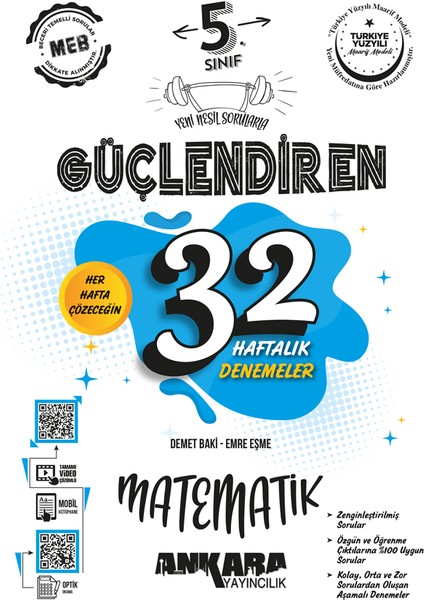 2025 5.sınıf 32 Haftalık Deneme Türkçe+Matematik+Fen Bilimleri+Sosyal 4lü Set