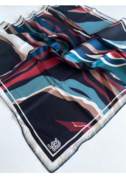 Tivil Saf Ipek Eşarp 49431 Siyah Karışık Desen