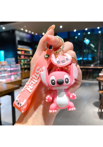 Yeni Çizgi Film Animasyon Stitch Serisi Yumuşak Kauçuk Anahtarlık Bebek Çantası Kolye Anahtarlık Küçük Hediye (Yurt Dışından)