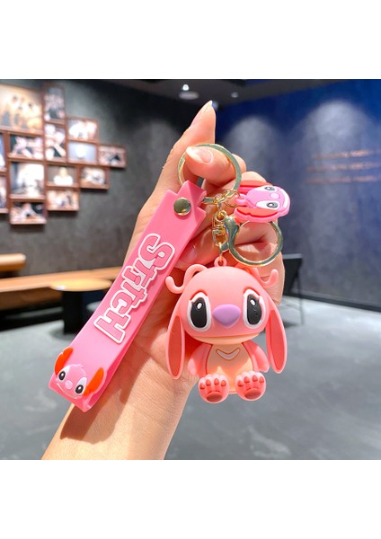 Yeni Çizgi Film Animasyon Stitch Serisi Yumuşak Kauçuk Anahtarlık Bebek Çantası Kolye Anahtarlık Küçük Hediye (Yurt Dışından)