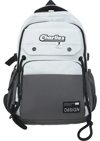 2025 Yeni Moda Öğrenci Sırt Çantası Büyük Kapasiteli Moda Sırt Çantası Bilgisayar Çantası Okul Sırt Çantası Seyahat Çantası (Yurt Dışından)