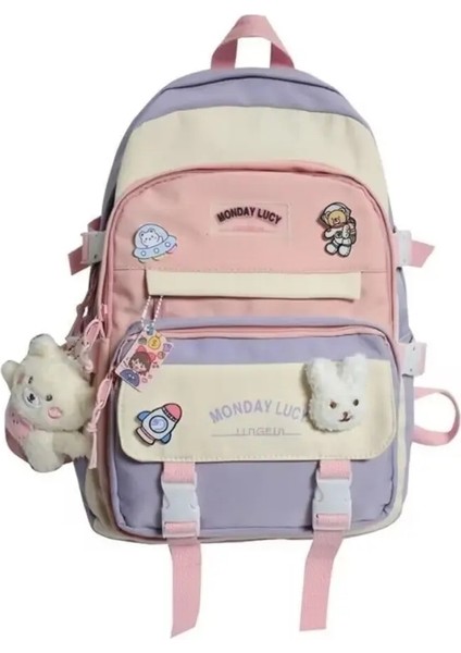 2025 Yeni Moda Öğrenci Sırt Çantası Büyük Kapasiteli Moda Sırt Çantası Bilgisayar Çantası Okul Sırt Çantası Seyahat Çantası (Yurt Dışından)