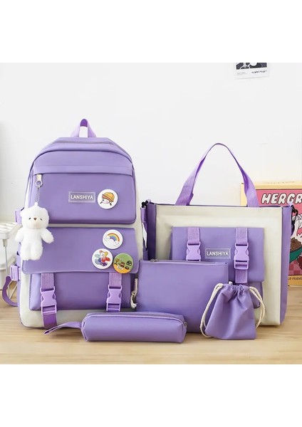 2025 Yeni Moda Öğrenci Sırt Çantası Büyük Kapasiteli Moda Sırt Çantası Bilgisayar Çantası Okul Sırt Çantası Seyahat Çantası (Yurt Dışından)