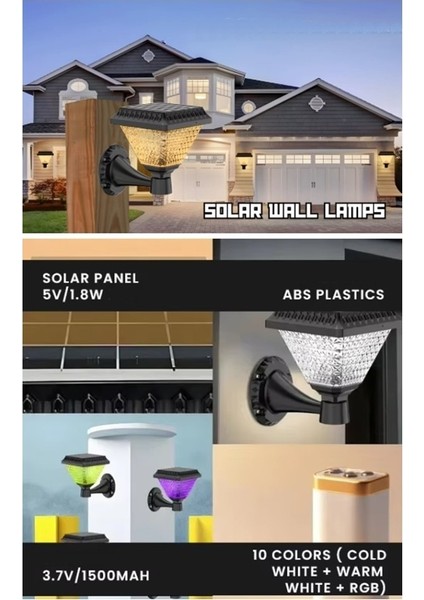 Güneş Enerjili Solar Bahçe Armatür 30W Beyaz CT-7315 fiyatları
