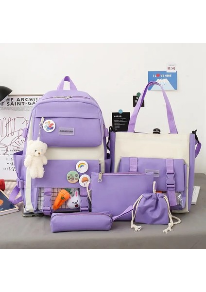 2025 Yeni Moda Öğrenci Sırt Çantası Büyük Kapasiteli Moda Sırt Çantası Bilgisayar Çantası Okul Sırt Çantası Seyahat Çantası (Yurt Dışından)