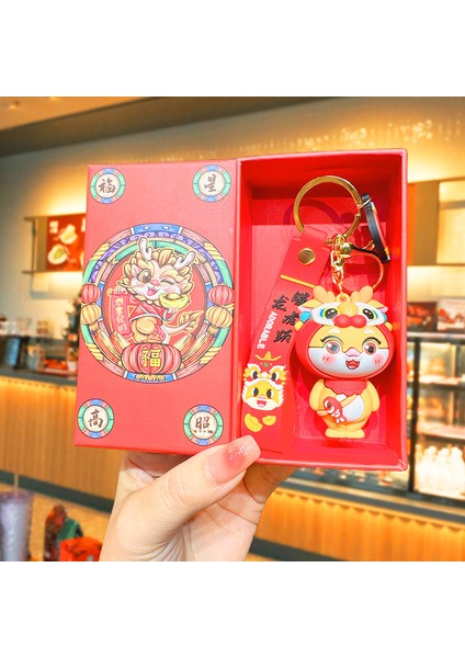 Yeni Yıl Maskotu Karikatür Çekicilik Anahtarlık Kolye Bebek Karikatür Hediyeler (Yurt Dışından)