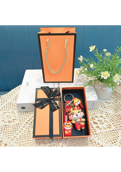 Yeni Yıl Maskotu Karikatür Çekicilik Anahtarlık Kolye Bebek Karikatür Hediyeler (Yurt Dışından)