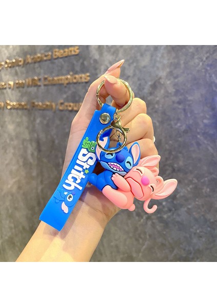 Yeni Çizgi Film Animasyon Stitch Serisi Yumuşak Kauçuk Anahtarlık Bebek Çantası Kolye Anahtarlık Küçük Hediye (Yurt Dışından)