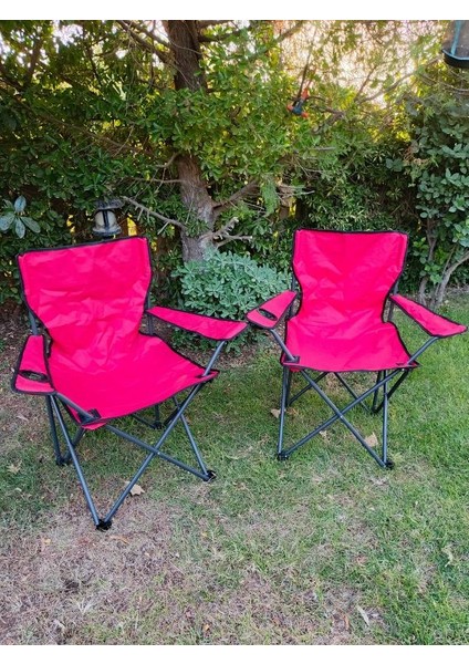Rejisör Kamp Sandalyesi Piknik, Plaj, Balıkçı,bahçe,balkon Sandalyesi Kırmızı (1 Adet) fırsatları
