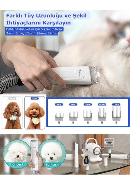 Tüy Tıraş Makinası Furminator / Vücut Pati Yüz Kulak Tarama Kesme / P1 Pro Düşük Desibel Kedi Köpek fırsatları